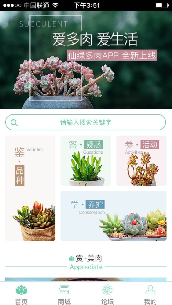 多肉綠植類(lèi)綜合社區(qū)商城